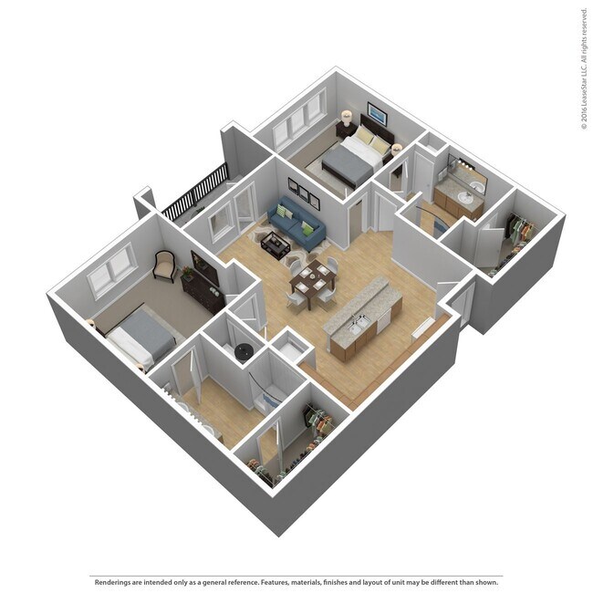 2 Bed 2 Bath 1240 SqFt (1145 Net) 09110 floor plan